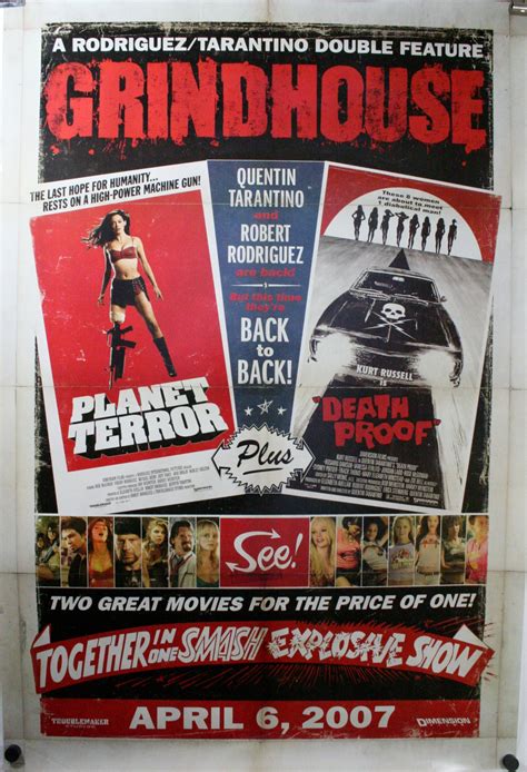 GRINDHOUSE, Double Feature, Planet Terror, Death Proof, Quentin ...