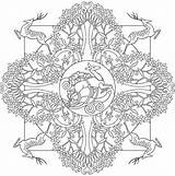 Nature Mandala Coloring Pages Printable sketch template