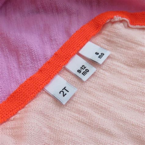 Child Clothing Size Labels (White) - Sew-in Labels, Clothing Tags, Woven Tags - CRUZ LABEL