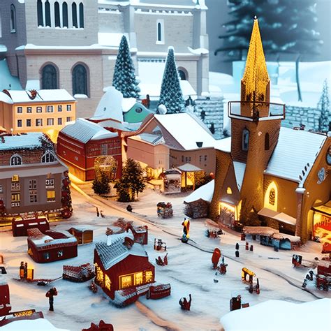 A Christmas Village Scene · Creative Fabrica