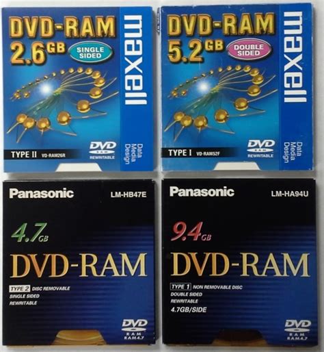 DVD RAM Disks or Random Access Memory Erasable DVDs