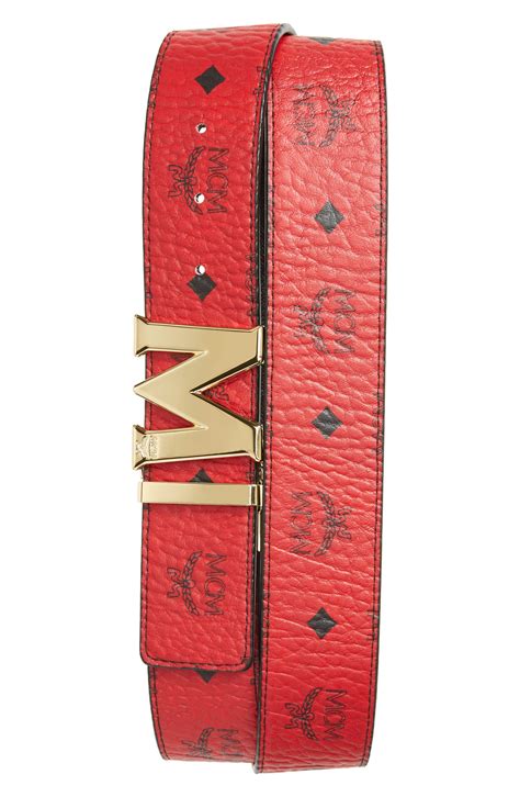 MCM Reversible Signature Leather Belt for Men - Lyst