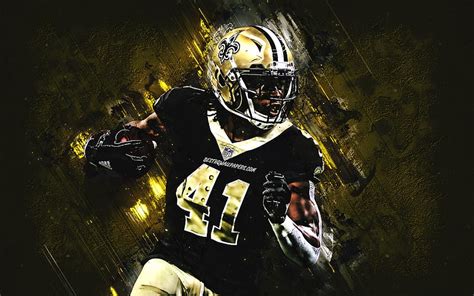 Alvin Kamara, New Orleans Saints, NFL, portrait, american football ...