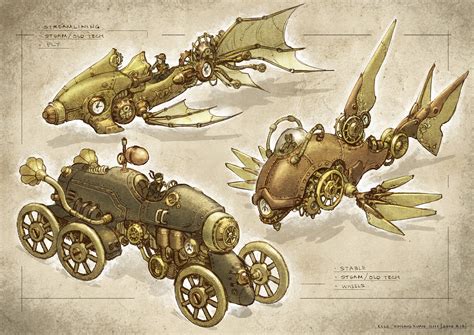 steampunk vehicles by Elle-Shengxuan-Shi on DeviantArt