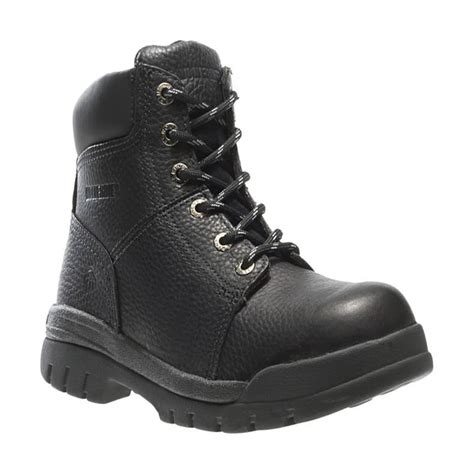 Wolverine Men's Black Leather Slip-Resistant Work Boots - Sears