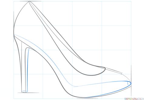 How to draw a high heel shoe | Step by step Drawing tutorials | Drawing ...