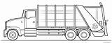Garbage truck coloring Pages – Line Art Illustrations sketch template