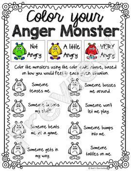 My Anger Monster activity | Anger management activities, Coping skills ...