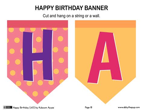 Happy Birthday Bunting Flag Banner | Free Printable Papercraft Templates