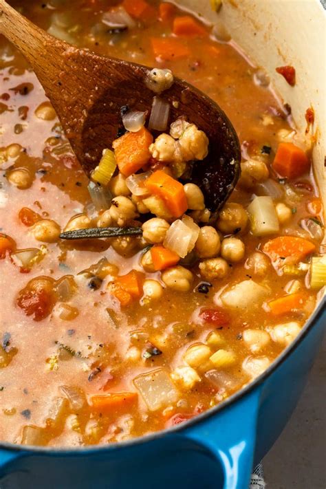 Garbanzo Bean Soup (dairy free, vegan) - Simply Whisked