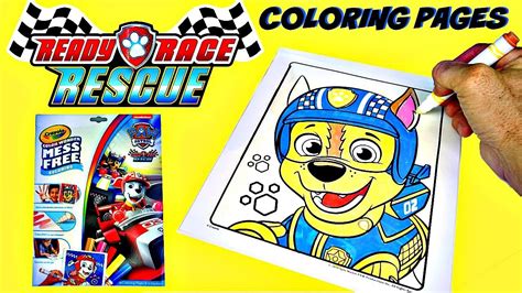 Paw Patrol Ready Race Rescue. Crayola Mess Free coloring pages. - YouTube