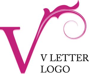 V Letter Floral Logo PNG Vector (AI) Free Download