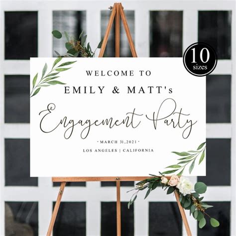 Welcome to Our Engagement Sign DIY Wedding Engagement Party - Etsy Australia