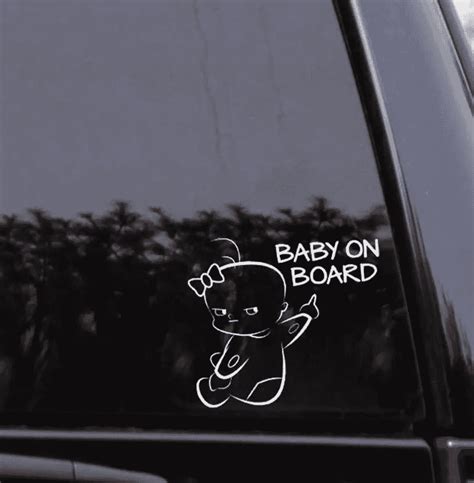 Funny Angry Baby on Board Sticker Decal | Baby on Board Store