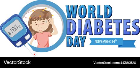 World diabetes day poster design Royalty Free Vector Image