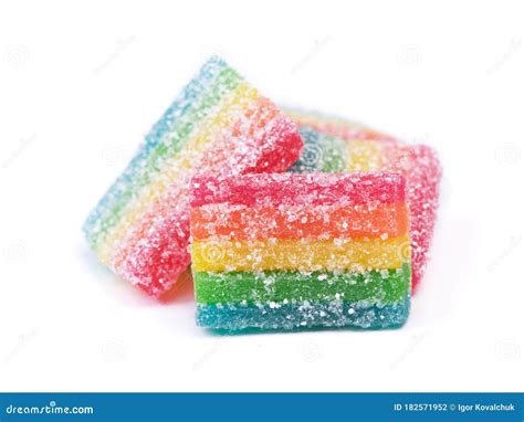 Rainbow Marmalade with Sugar Stock Photo - Image of candied, fruity ...