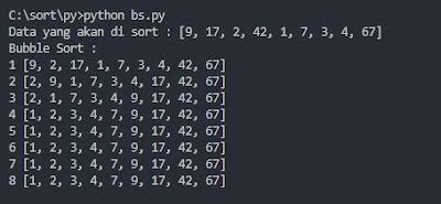 Algoritma Sorting (Bubble Sort, Seletion Sort, Insertion Sort) Pada Python