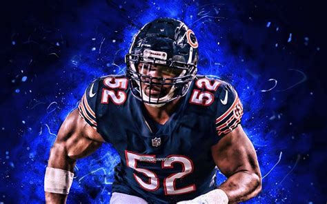 Download wallpapers Khalil Mack, 2020, NFL, Chicago Bears, american ...