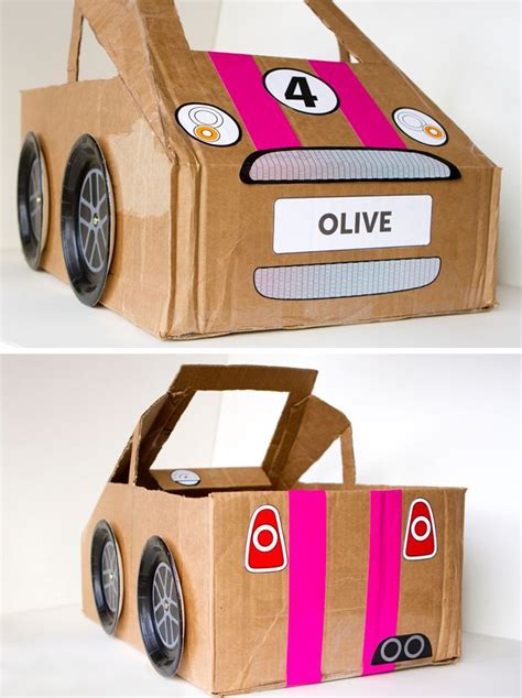 15 ideas para hacer carros con cajas de cartón (para niños y niñas)