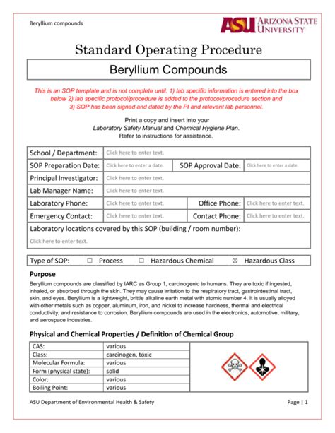 Beryllium Compounds