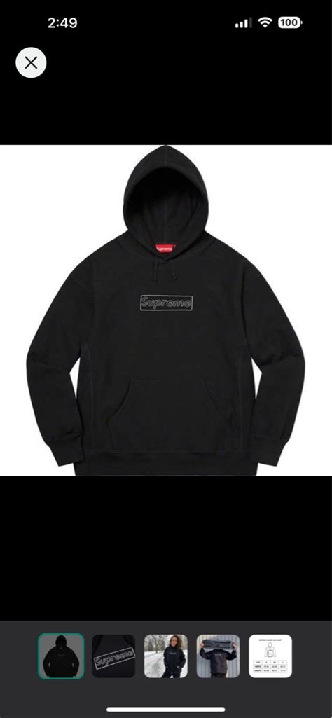 Supreme Hoodie Kaws, Men's Fashion, Tops & Sets, Hoodies on Carousell