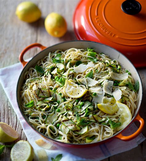 Pea, Courgette and Mint Pasta - Le Creuset Recipes