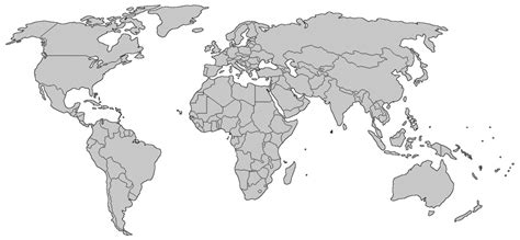 Outline Map Of Countries Of The World