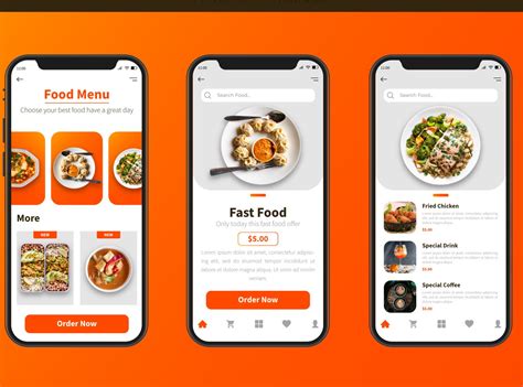 Food App UI Design Template | App ui design, Food app, Mobile app design inspiration