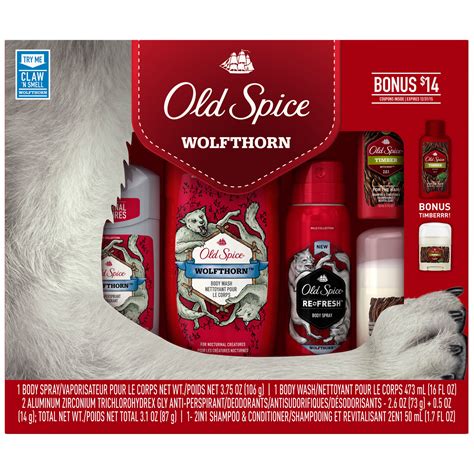 Old Spice Wolfthorn Men Gift Set, 5 Pc - Beauty - Bath & Body - Bath Gift Sets