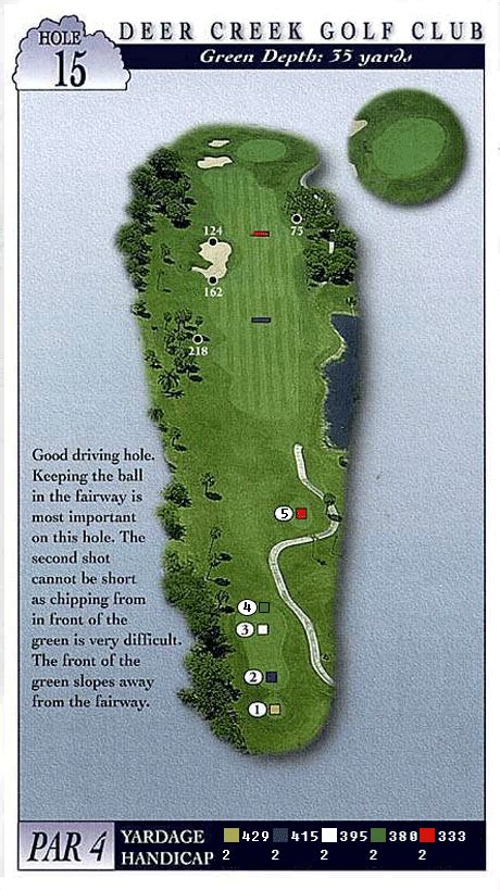 Tour Card, Course Rating & Slope | Deer Creek Golf Club