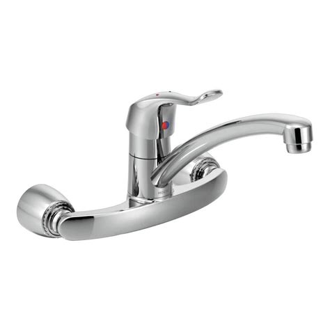 MOEN Single-Handle Wall-Mount Kitchen Faucet with 9 in. Spout in Chrome-8713 - The Home Depot