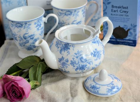 Whittard of Chelsea Blue Chintz Tea for Two set - Lavender and Lovage