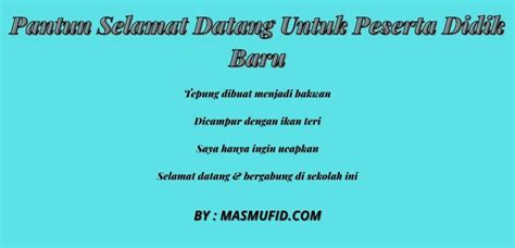 Pantun Selamat Datang Terbaik Berbagai Acara Lengkap - Mas Mufid Store