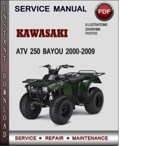 Kawasaki ATV 250 Bayou 2000-2009 Factory Service Repair Manual Down...