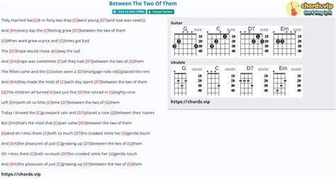 Chord: Between The Two Of Them - Tanya Tucker - tab, song lyric, sheet, guitar, ukulele | chords.vip