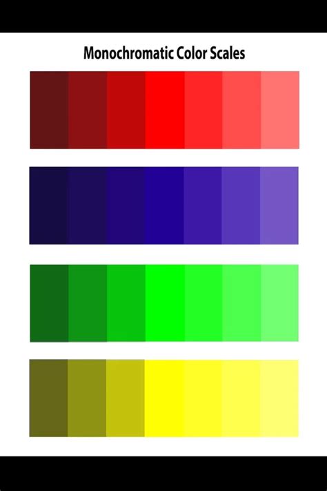 Monochromatic Color Scales Project | Digital design, Color scale, Color