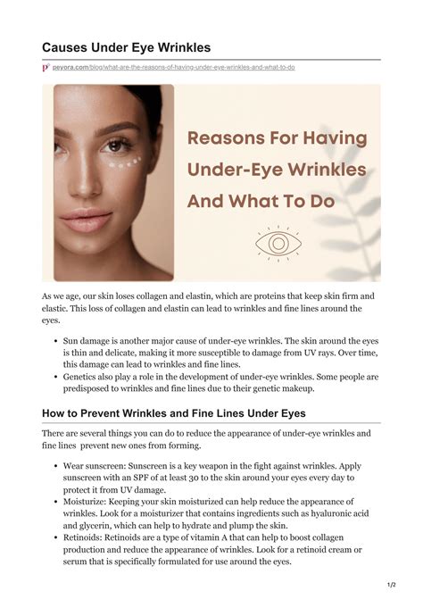 Causes Under Eye Wrinkles by peyora - Issuu