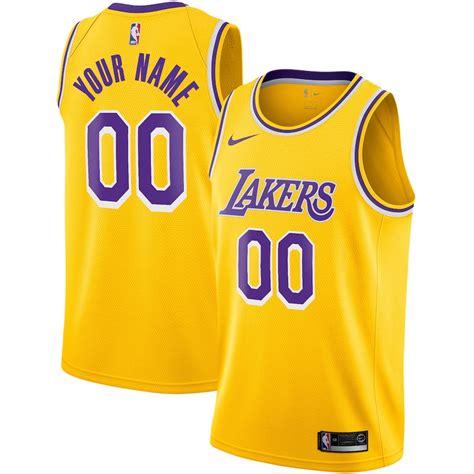 Nike Los Angeles Lakers Gold Custom Swingman Jersey - Icon Edition