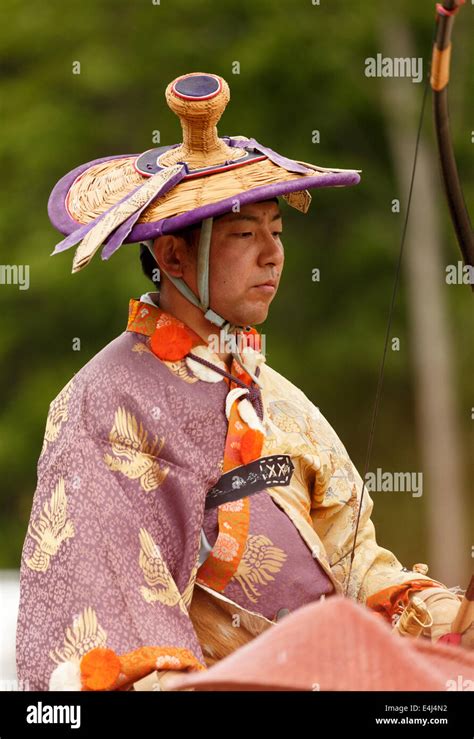 Hirokazu Umezawa participating in the traditional Japanese Yabusame ...