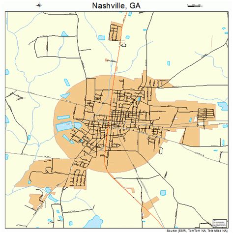 Nashville Georgia Street Map 1354264