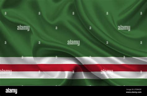 High detailed flag of Chechen Republic of Ichkeria. National Chechen Republic of Ichkeria flag ...