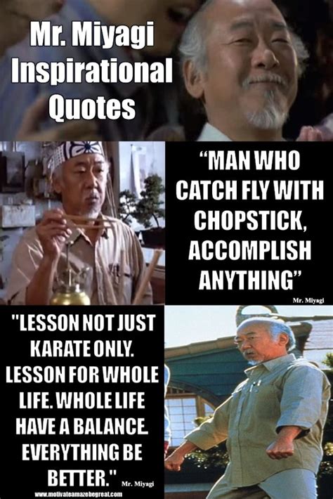 20 Mr. Miyagi Inspirational Quotes For Wisdom | Karate kid quotes, Karate kid, Miyagi