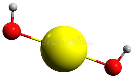 3D Image of Calcium Hydroxide Skeletal Formula Stock Illustration - Illustration of bassanite ...