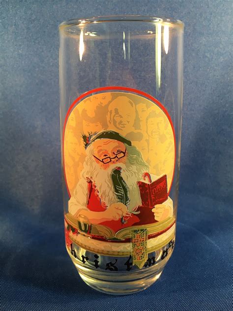 Collectible Coca Cola Norman Rockwell Christmas Glass Santa | Etsy