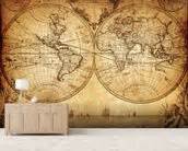 18th Century World Map Wallpaper Wall Mural | Wallsauce