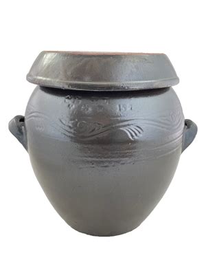 Korean Clay Pottery with Lid, Onggi Hangari 옹기 항아리 – eKitchenary