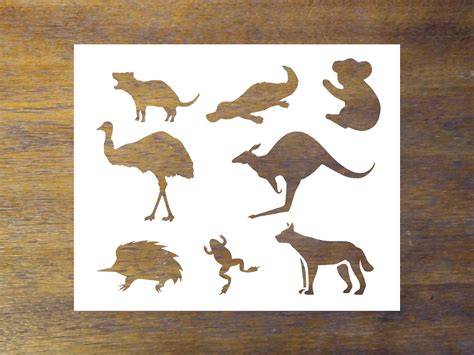 Australian Animals Stencil Reusable Color Draw & Paint | Etsy