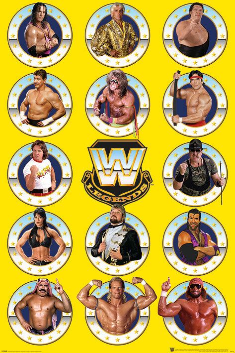 Poster WWE - Legends Chrome | Wall Art, Gifts & Merchandise | Europosters