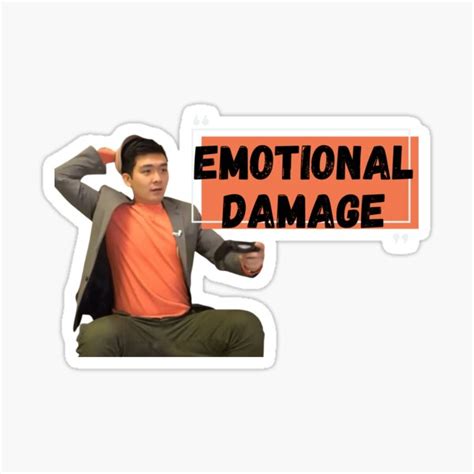 "Emotional Damage Steven He Sticker " Sticker for Sale by Shayzen01 | Redbubble