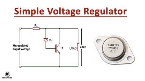 Simple Voltage Regulator using 2N3055 Transistor